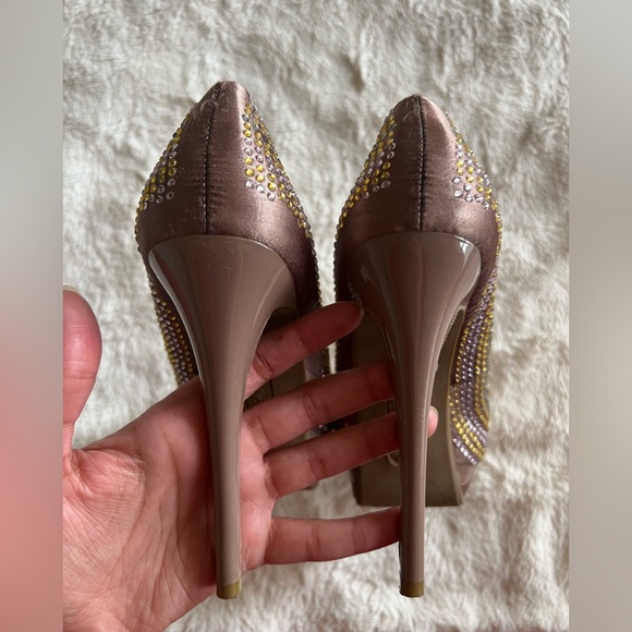 Society86 Multicolored Gemstone Peep-Toe High Heels - Picture 6 of 7